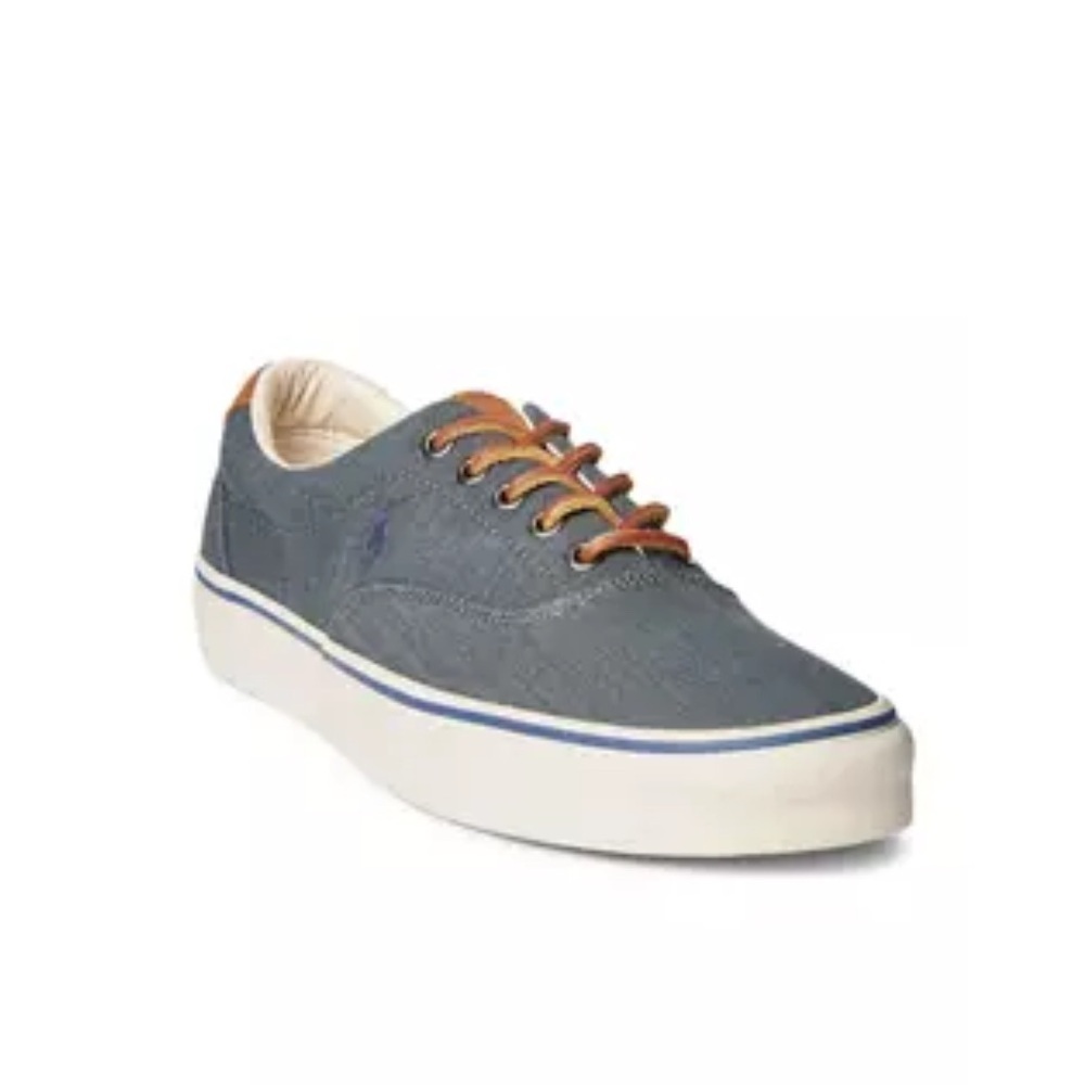 New Full Set Polo Ralph Lauren Faxon Low Men Canvas Blue